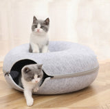 Donut Delight™: The Ultimate Hideaway for Your Feline Friend